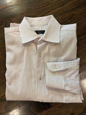 Men's purple Stripe Dress Shirt - Classic Button-Down
